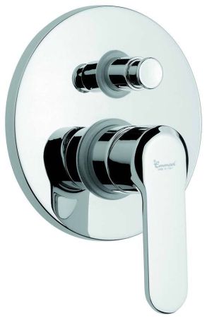 Emmevi Nefer, встраиваемый смеситель для душа на 2 выхода, с дивертером, цвет кварц/золото, артикул 77019QO