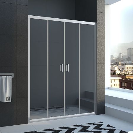 Душевая дверь Veconi Vianno VN-45, 1300x1850, хром, стекло прозрачное, артикул VN45-130-01-19C1