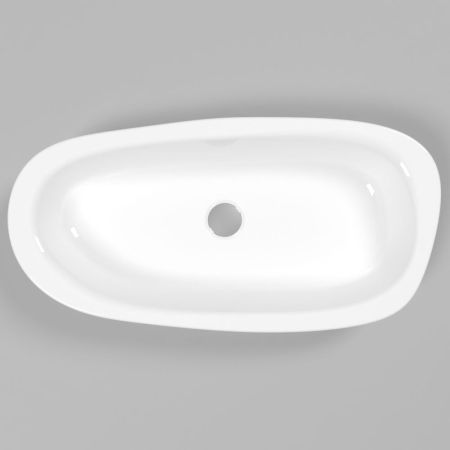 Умывальник WHITECROSS Moonstone E 70x35 (белый глянец) иск. камень, артикул 0731.070035.100