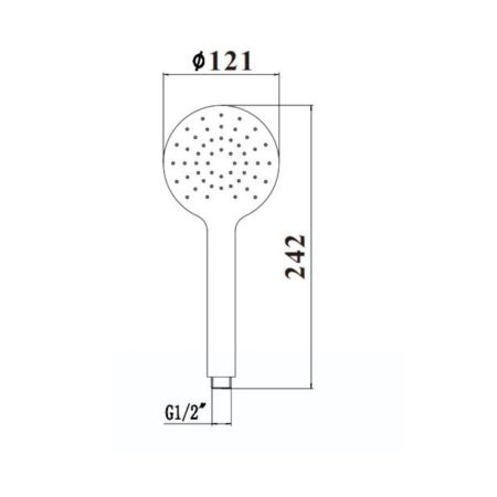 Душевая лейка Savol S-YSP02H, черный, артикул S-YSP02H