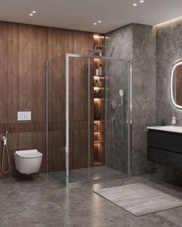 MOLVENO-AHF-31-100/80-C-CR-IV Душевой уголок, артикул MOLVENO-AHF-31-100/80-C-CR-IV