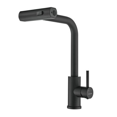 Смеситель для кухни с мультифункциональным изливом Shevanik S263H, черный, артикул S263H