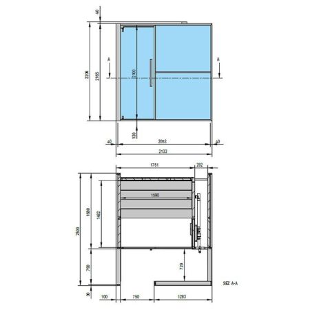 Effegibi Logica H Filo Сауна 214x250h217см, пристенная R.H., цвет: Soft Sand, артикул LO 31 01 0001