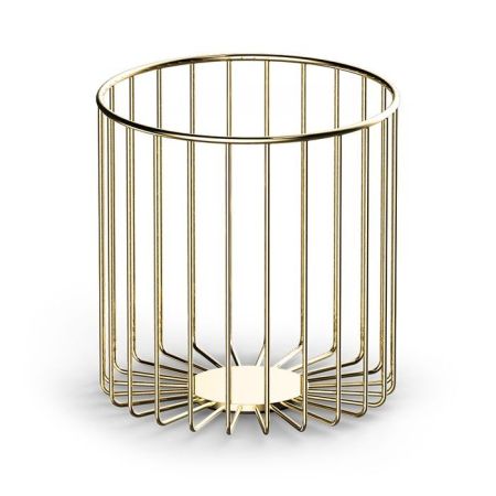 Decor Walther DW 220 Ведро для мусора, напольное, цвет: золото, артикул 0859220