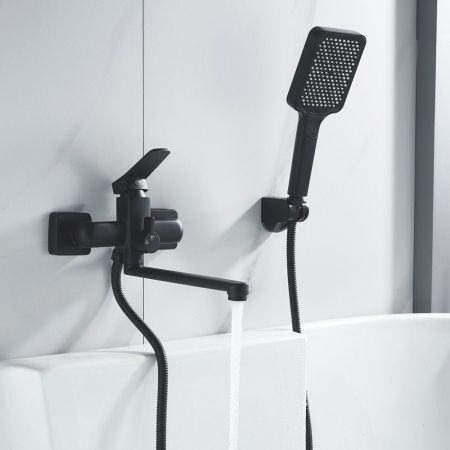 Смеситель для ванны Shevanik S9902H, черный