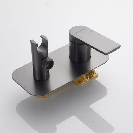 Гигиенический душ со смесителем Shevanik S4105T, оружейная сталь, артикул S4105T