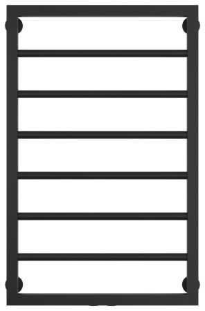 Полотенцесушитель водяной КАНЦЛЕР 800х500 (Матовый черный)