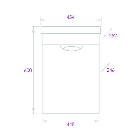 Тумба Onika Комо 45 подвесная, белая (ум. Фостер 45), артикул 104507