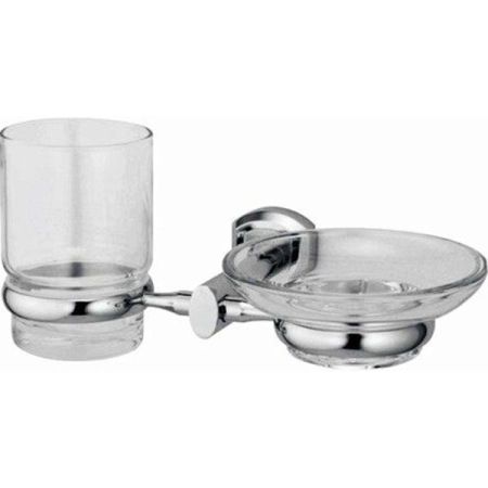 Стакан для зубных щеток с мыльницей WasserKRAFT Oder K-3026 Хром, артикул K-3026