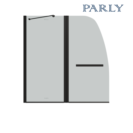 Шторка F03B для ванной, распашная PARLY (130x120), артикул F03B