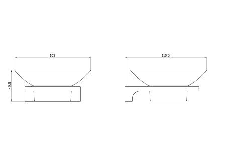 Мыльница с держателем WONZON & WOGHAND ECLIPSE, Темный графит (WW-9122-GM) Мыльница с держателем WONZON & WOGHAND ECLIPSE, Темный графит (WW-9122-GM)