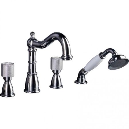 Смеситель на борт ванны Boheme Royal Cristal 396-RoyalCRST Хром