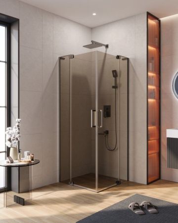 SLIDER-A-2-90/100-BR-BORO Душевой уголок, артикул SLIDER-A-2-90/100-BR-BORO