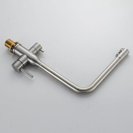 Смеситель для кухни с подключением фильтра Shevanik S248L, сатин