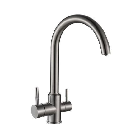 Смеситель для кухни Ulgran U-020, нержавеющая сталь, артикул U-020