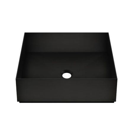 GESSI 316 Раковина 400x400 мм., для установки на столешницу, без перелива, нержавеющая сталь, цвет черный матовый, артикул 54605#299