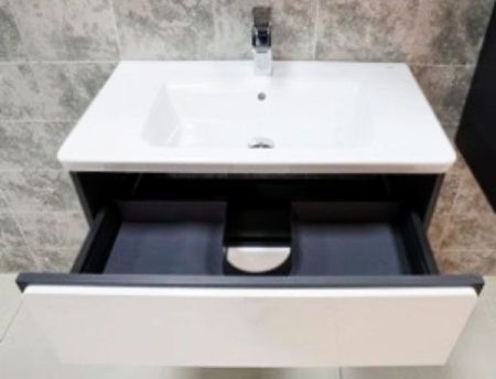 Тумба под раковину Roca Ronda 60 ZRU9302963 подвесная Белый глянец Антрацит, артикул ZRU9302963