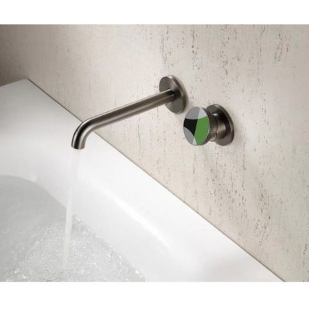 Смеситель для раковины встраиваемый Bronze de Luxe 9007GM-G, графит/зеленый, артикул 9007GM-G