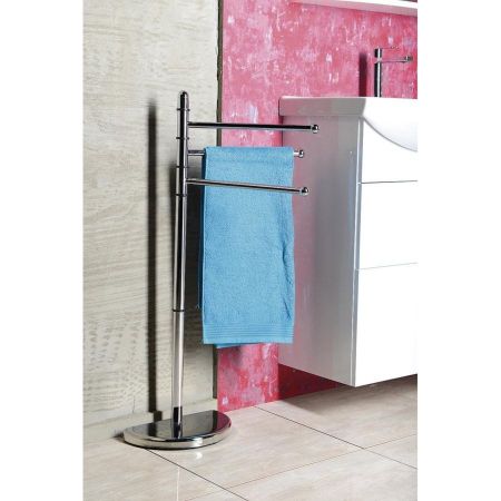 Стойка напольная HIBISCUS с тремя держателями для полотенец, хром, Sapho