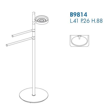 Напольная стойка Colombo Design Planets B9814.000 Хром, артикул B9814