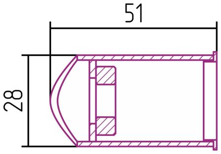 Модуль скрытого подключения для МЭМ d 28 мм (Без покрытия), артикул 00-1522-0028