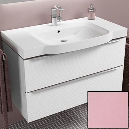 Тумба с раковиной SanVit Тандем 90 ktandem90 в цвете Ral подвесная Розовый глянец