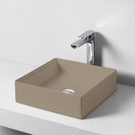 Artceram SCALINO Раковина настольная 38x38 см, цвет cream (фактура - необработанная глина)