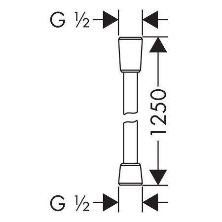 Шланг для душа, Hansgrohe, Isiflex, длина шланга, мм-1250, цвет-белый матовый, артикул 28272700