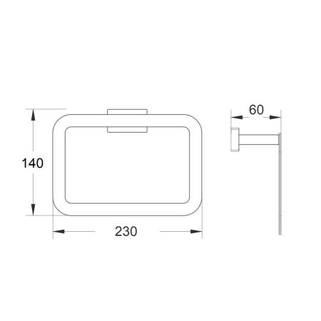 Кольцо для полотенец Shevanik SG5606H, черный