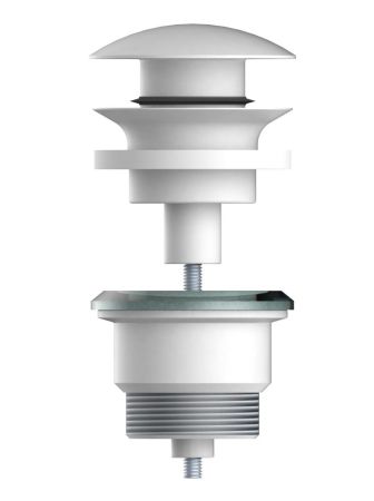 AQG, универсальный донный клапан click-clack, цвет белый матовый, артикул 400070325