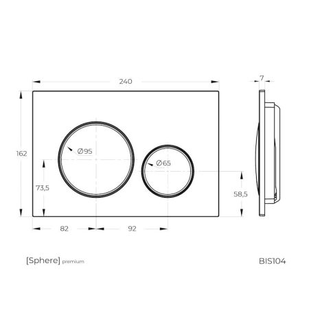 Клавиша смыва Knotlor BIS104WYC, белый, артикул BIS104WYC