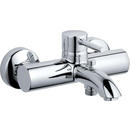 Смеситель для ванны и душа, Kludi, BOZZ, тип открывания воды-однорычажный, тип регулирования воды-керамический картридж, монтаж-настенный, отверстия для монтажа-2, вынос излива, мм-170, автоматическе переключатель душ/ванна, отвод для душа G 1/2, цвет-хро, артикул 386910576