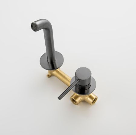 Смеситель для раковины встроенный Timo Saona 2372/18SM черное золото, артикул 2372/18SM