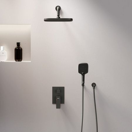 953520300 Gala встраиваемая душевая система со смесителем для душа, чёрный, артикул 953520300