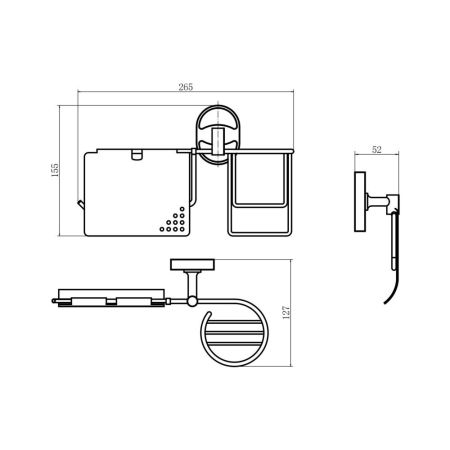 Держатель для туалетной бумаги FASHUN A1903-1, хром