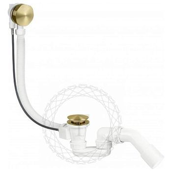 Слив-перелив (полуавтомат, 80 см.) FILARETE FL80MG, матовое золото