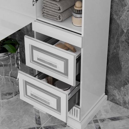 Пенал Оникс левый Opadiris Белый/серебро, артикул 