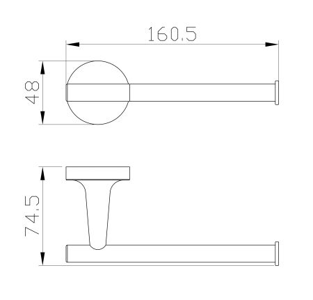 Держатель для туалетной бумаги без крышки WONZON & WOGHAND SIMPLE, Хром (WW-6516)
