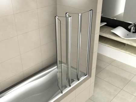 Душевая шторка на ванну CEZARES PRATICO-V-5, артикул PRATICO-V-5-120/140-P-Cr-L