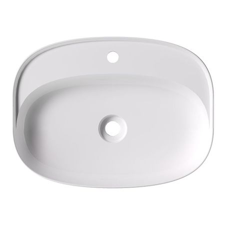 Раковина, Alice, Form, Plan Oval, ширина, мм-600, глубина, мм-450, высота, мм-120, тип установки-накладной (настольный), отверстия для смесителя-1, без перелива, донный клапан-необходимо заказать, материал-керамика, вид грязеотталкивающего покрытия-Aligla