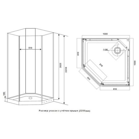 Душевая кабина Timo Premium ILMA ILMA701, 100x100x222, артикул ILMA701