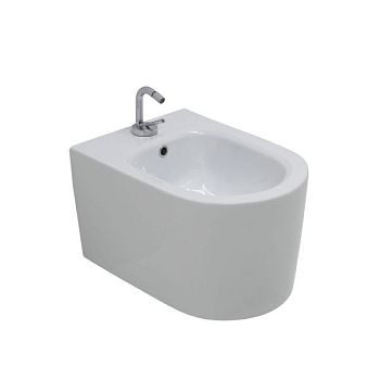 White Ceramic Geo, подвесное биде c крепежом, цвет белый глянцевый