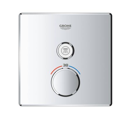 Внешняя часть термостатического смесителя на 1 выход GROHE Grohtherm SmartControl, хром (29123000), артикул 29123000