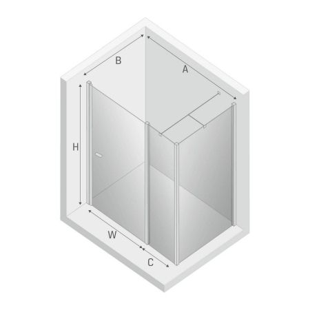 Душевое ограждение NEW TRENDY NEW SOLEO 120x80x195 K-0734 (хром), артикул K-0734