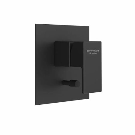 Встроенный однорычажный смеситель FUTURA для душа с переключателем на два потока, матовый черный, артикул 66470EKM.01.093