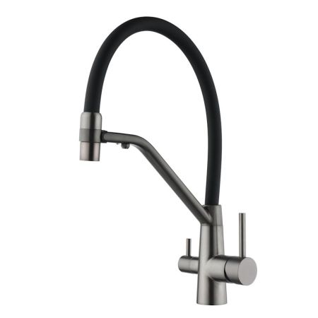 Смеситель для кухни с подключением к фильтру Fmark FS1462-Q01, графит