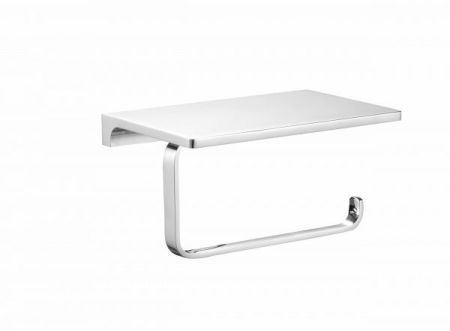 Держатель для туалетной бумаги с полкой WONZON & WOGHAND, Хром (WW-9126)