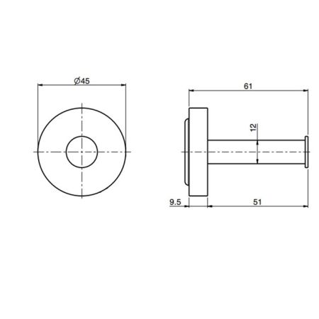 Fima Carlo Frattini Spillo Steel Крючок, подвесной, цвет: нержавеюшая сталь, артикул F6094/1INOX
