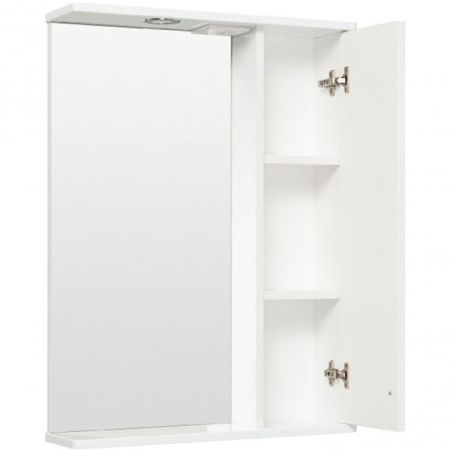 Зеркало со шкафом Runo Мерида 70 4620750028671 с подсветкой Белое