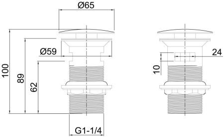Донный клапан Allen Brau Priority 5.31023-21 белый матовый, артикул 5.31023-21